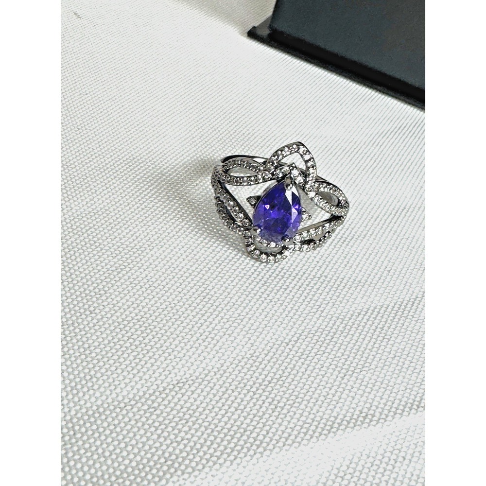Bomb Party Purple Stone Ring Size 9 Reign Villain Collection Regal Desires Box - Picture 5 of 14